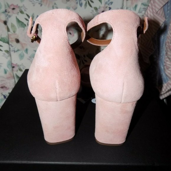 COACH Peony (Pink) Suede Sandal Heel NEW - Picture 4 of 6